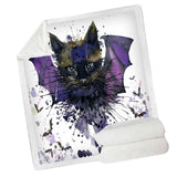 Maxbell Soft Comfortable Digital Printing Flannel Blanket Sofa Throw  Bat