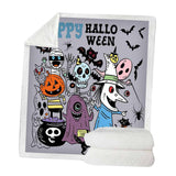 Maxbell Soft Comfortable Digital Printing Flannel Blanket Sofa Throw  Halloween