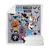 Maxbell Soft Comfortable Digital Printing Flannel Blanket Sofa Throw  Halloween
