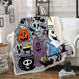 Maxbell Soft Comfortable Digital Printing Flannel Blanket Sofa Throw  Halloween