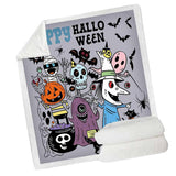 Maxbell Soft Comfortable Digital Printing Flannel Blanket Sofa Throw  Halloween