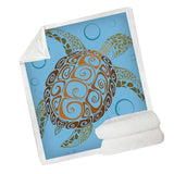 Maxbell Soft Warm Fleece Throw Blanket for Couch Sofa 50 x 60'' Turtle-C