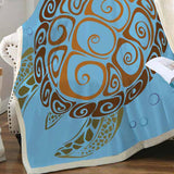 Maxbell Soft Warm Fleece Throw Blanket for Couch Sofa 50 x 60'' Turtle-C