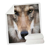 Maxbell Soft Warm Fleece Throw Blanket for Couch Sofa 50 x 60'' Wolf-B