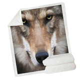 Maxbell Soft Warm Fleece Throw Blanket for Couch Sofa 50 x 60'' Wolf-B