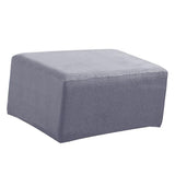 Maxbell 2xStretch Ottoman Pouf Cover Footrest Stool Slipcover Protector a Gray