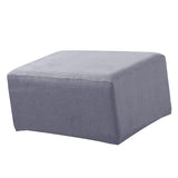 Maxbell 2xStretch Ottoman Pouf Cover Footrest Stool Slipcover Protector a Gray