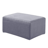 Maxbell 2xStretch Ottoman Pouf Cover Footrest Stool Slipcover Protector a Gray