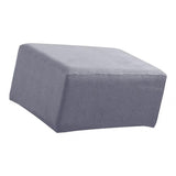 Maxbell 2xStretch Ottoman Pouf Cover Footrest Stool Slipcover Protector a Gray