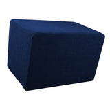 Maxbell Big Size Ottoman Pouf Cover Stretchy Footrest Stool Slipcover  Deep Blue