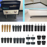 Maxbell 8x Bed Riser Table Lifts Furniture Square Feet Plinth Floor Protector 125mm