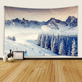Maxbell Christmas 3D Effect Wall Hanging Tapestry Dormitory Bedspread Beach Towel D