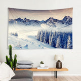 Maxbell Christmas 3D Effect Wall Hanging Tapestry Dormitory Bedspread Beach Towel D