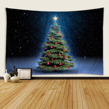 Maxbell Christmas 3D Effect Wall Hanging Tapestry Dormitory Bedspread Beach Towel H