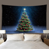 Maxbell Christmas 3D Effect Wall Hanging Tapestry Dormitory Bedspread Beach Towel H