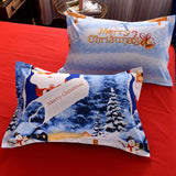 Maxbell 3Piece Christmas Bedding Linen 1 Duvet Cover + 2 Pillowcases 90x90inch_Queen