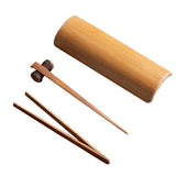 Maxbell Tea Accessory Bamboo Tea  Spoon Clip Tea Ceremony Utensil Set E- 4pcs