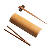 Maxbell Tea Accessory Bamboo Tea  Spoon Clip Tea Ceremony Utensil Set E- 4pcs