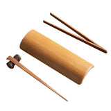 Maxbell Tea Accessory Bamboo Tea  Spoon Clip Tea Ceremony Utensil Set E- 4pcs