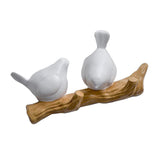 Maxbell 3pcs Resin Birds Figurine Wall Hooks Coat Rack Holder Clothes Wall Hanger