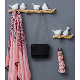Maxbell 3pcs Resin Birds Figurine Wall Hooks Coat Rack Holder Clothes Wall Hanger