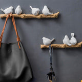 Maxbell 3pcs Resin Birds Figurine Wall Hooks Coat Rack Holder Clothes Wall Hanger