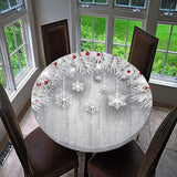 Maxbell 3D Printing Pattern Christmas Waterproof Table Cloth 1.2m A