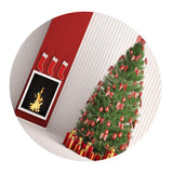 Maxbell 48'' Round Table Cover Tablecloth Oil-Proof & Waterproof Christmas Tree