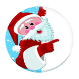 Maxbell Round Christmas Table Cover Cloth for 120cm Kitchen Tables Santa