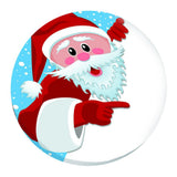 Maxbell Round Christmas Table Cover Cloth for 120cm Kitchen Tables Santa