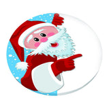 Maxbell Round Christmas Table Cover Cloth for 120cm Kitchen Tables Santa