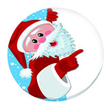 Maxbell Round Christmas Table Cover Cloth for 120cm Kitchen Tables Santa
