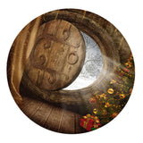 Maxbell Round Christmas Table Cover Cloth for 120cm Kitchen Tables Wooden Door