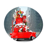 Maxbell 2 Pcs Table Cover Christmas Xmas Party Decoration 47" Tablecloth Santa & Elk