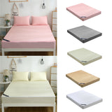 Maxbell Waterproof Fitted Bedding Mattress Cover Towel Cloth Bed Sheet White_L