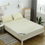 Maxbell Waterproof Fitted Bedding Mattress Cover Towel Cloth Bed Sheet Beige_S
