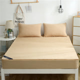 Maxbell Waterproof Fitted Bedding Mattress Cover Towel Cloth Bed Sheet Camel_S