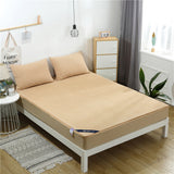 Maxbell Waterproof Fitted Bedding Mattress Cover Towel Cloth Bed Sheet Camel_S