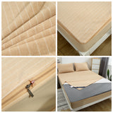 Maxbell Waterproof Fitted Bedding Mattress Cover Towel Cloth Bed Sheet Camel_S