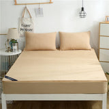 Maxbell Waterproof Fitted Bedding Mattress Cover Towel Cloth Bed Sheet Camel_L