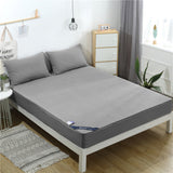 Maxbell Waterproof Fitted Bedding Mattress Cover Towel Cloth Bed Sheet Gray_S