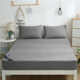 Maxbell Waterproof Fitted Bedding Mattress Cover Towel Cloth Bed Sheet Gray_S