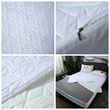 Maxbell Waterproof Cotton Bedding Fitted Sheet/Bed Cover  White_150x200cm