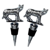 Maxbell 2 Pcs Christmas Wine Bottle Metal Stopper Parties Bar Supplies Tiger Shaped