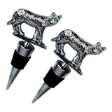 Maxbell 2 Pcs Christmas Wine Bottle Metal Stopper Parties Bar Supplies Tiger Shaped