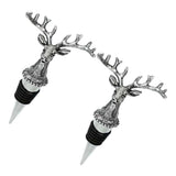 Maxbell 2 Pcs Christmas Wine Champagne Bottle Stopper Reindeer Shaped Party Supplies