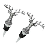 Maxbell 2 Pcs Christmas Wine Champagne Bottle Stopper Reindeer Shaped Party Supplies