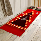 Maxbell Christmas Floor Mat Living Room Area Carpet Rug 47x16inch Christmas Tree
