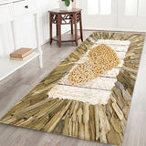 Maxbell Christmas Floor Mat Living Room Area Carpet Rug 47x16inch Heart
