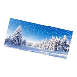 Maxbell Christmas Floor Mat Living Room Area Carpet Rug 47x16inch Snow
